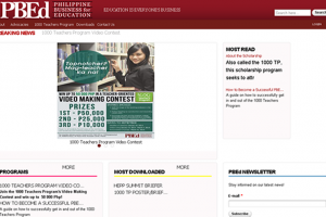 Pbed website front page
